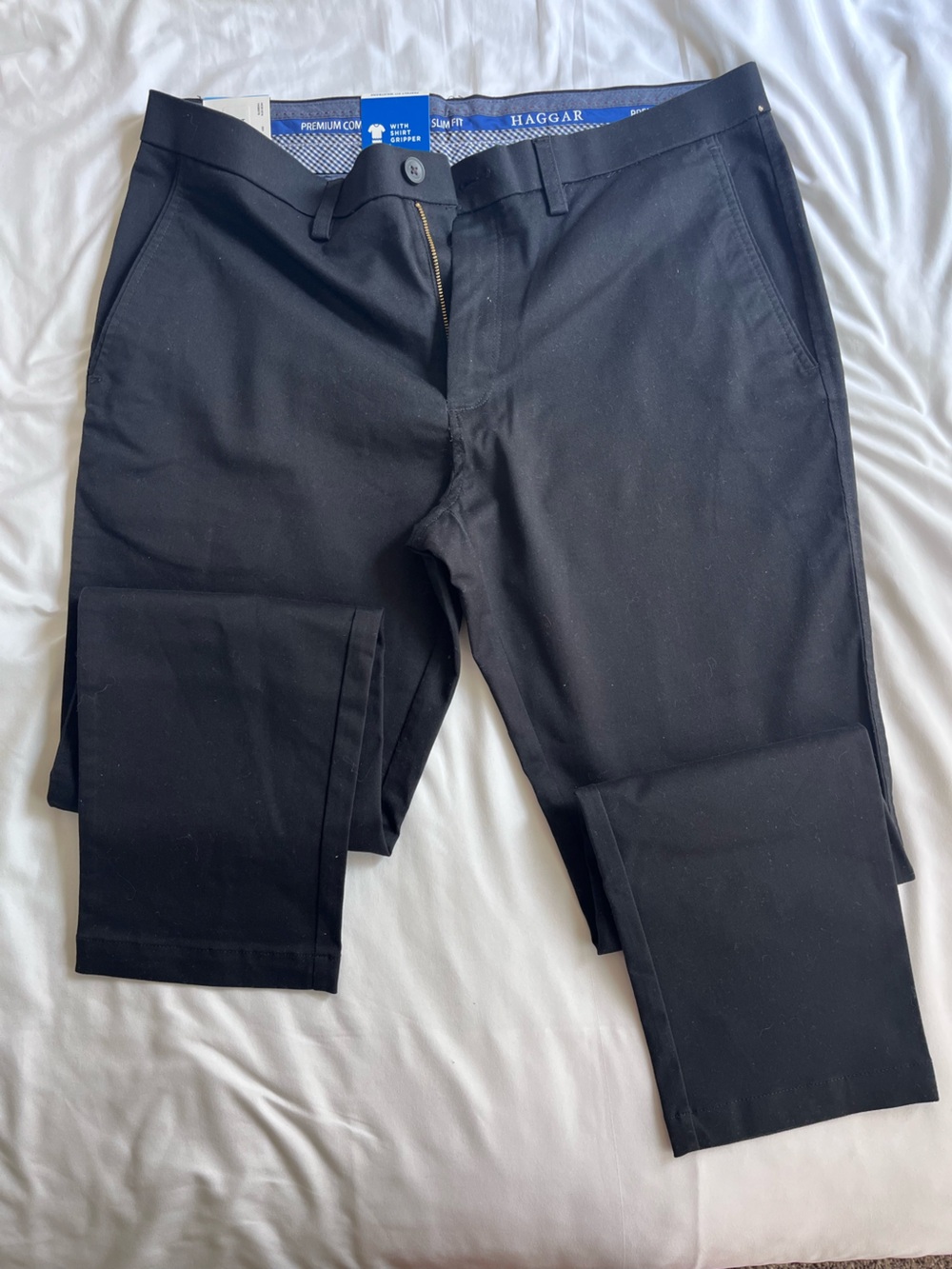 Haggar Men’s Black Dress Pants - Slim Straight